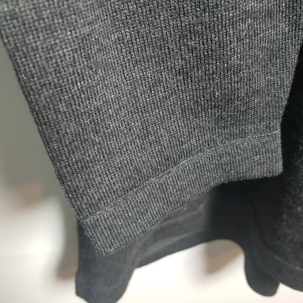 Banana Republic Dark Grey Merino Wool Men's Longsleeve Shirt Sz XL